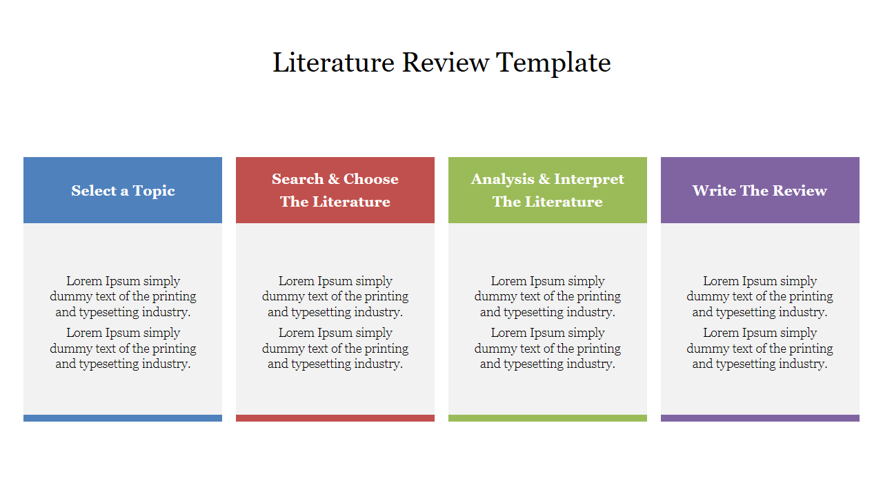 how do you write a literature review in powerpoint